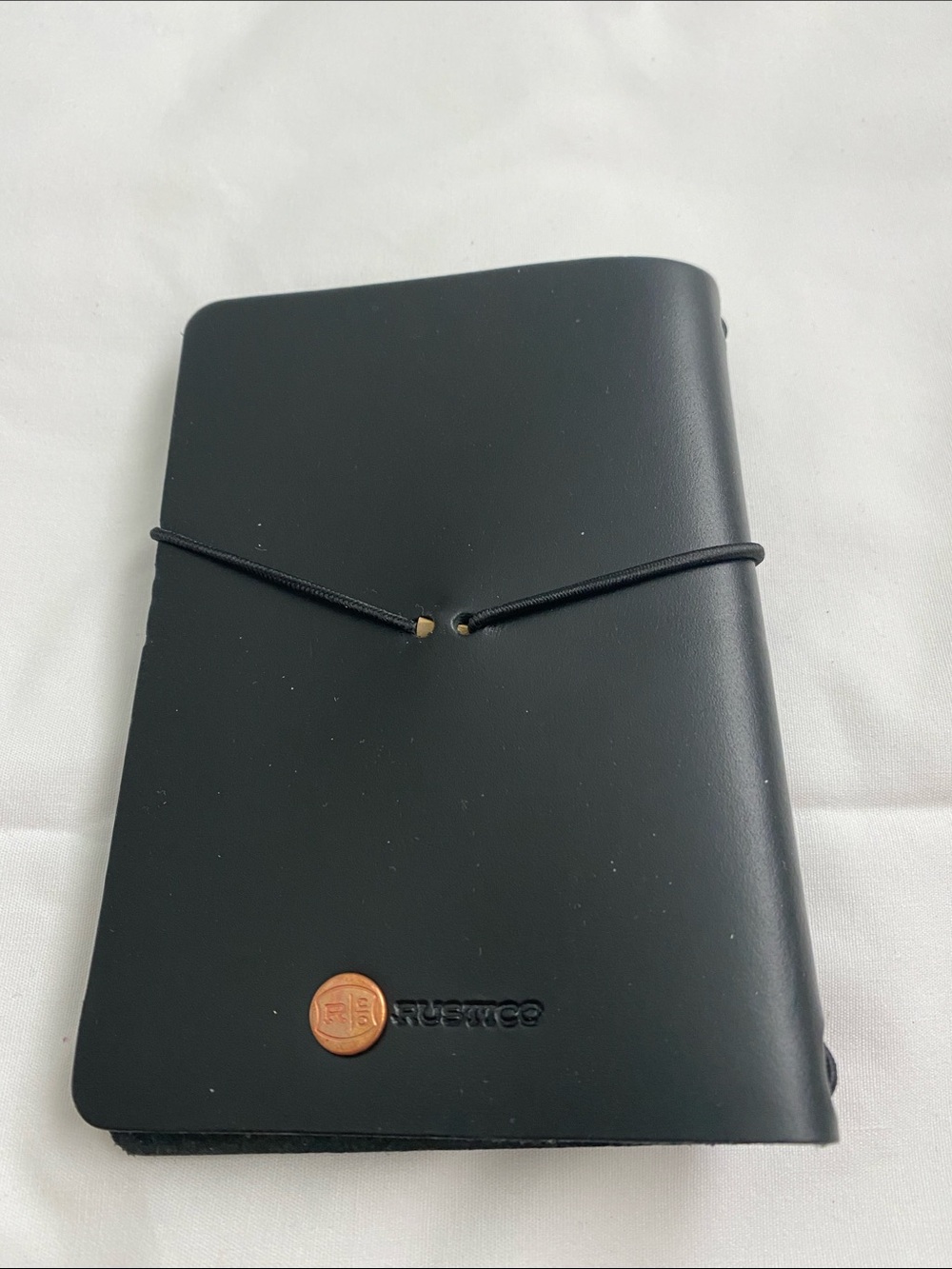 🦩Rustico Black Leather Elastic-Bound Travel Notebook🦩
